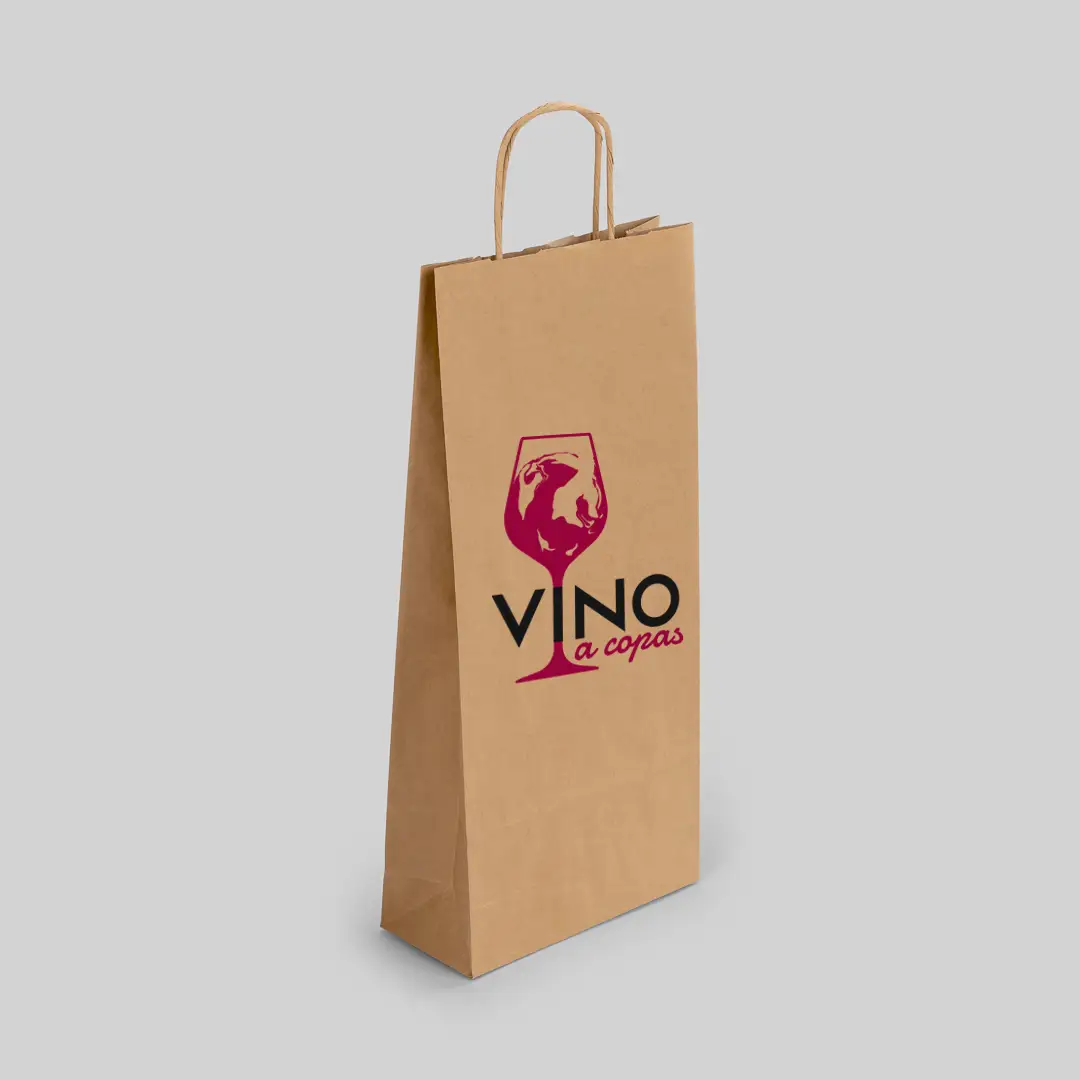 Bolsas personalizadas papel kratf 1botella SECUND3