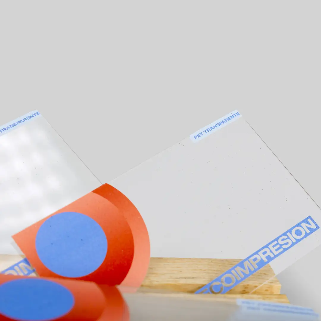PET transparente tarjetas personalizadas 2 PACPAL